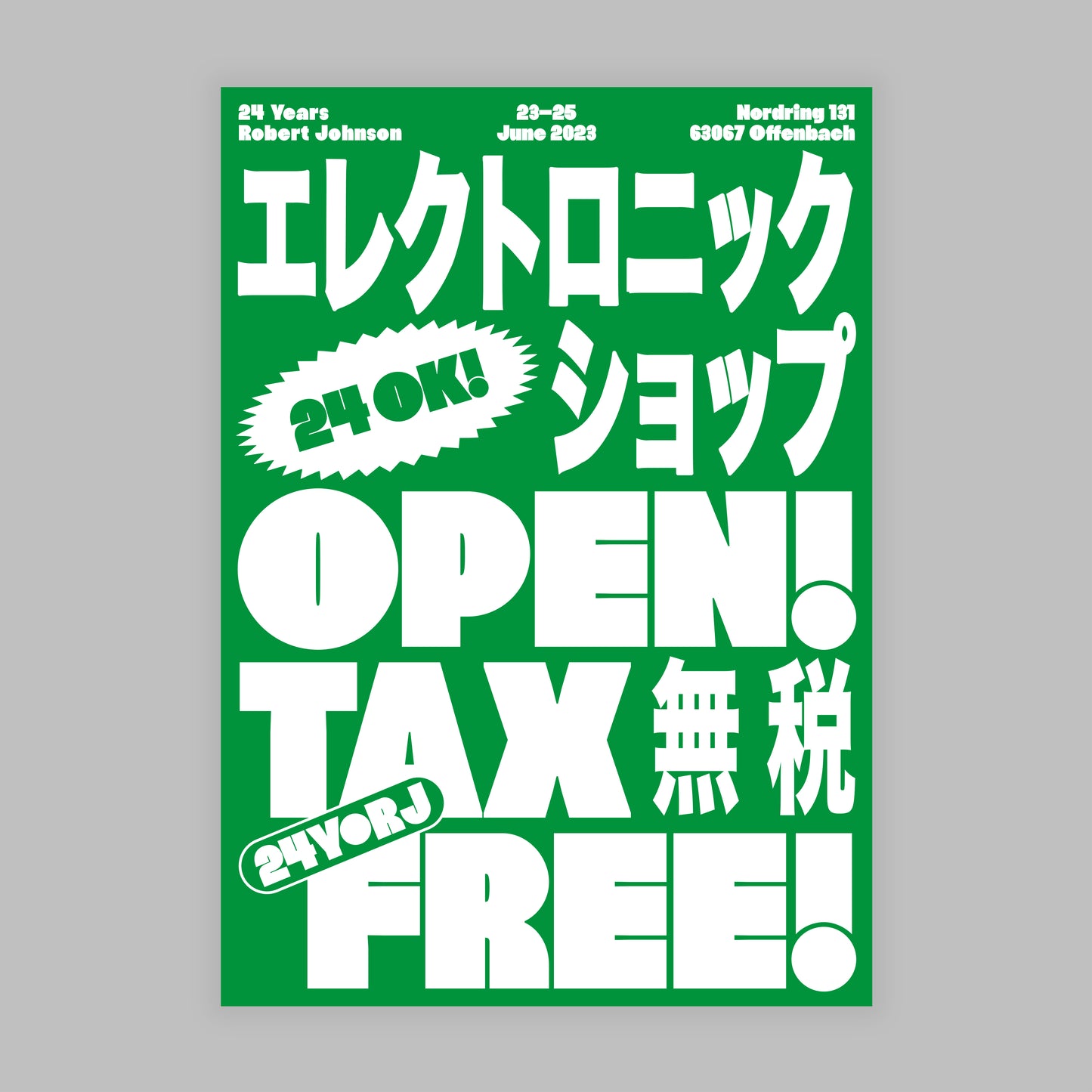 "24!OK!" - Poster by Dominik Keller & Jonas Huhn - Green