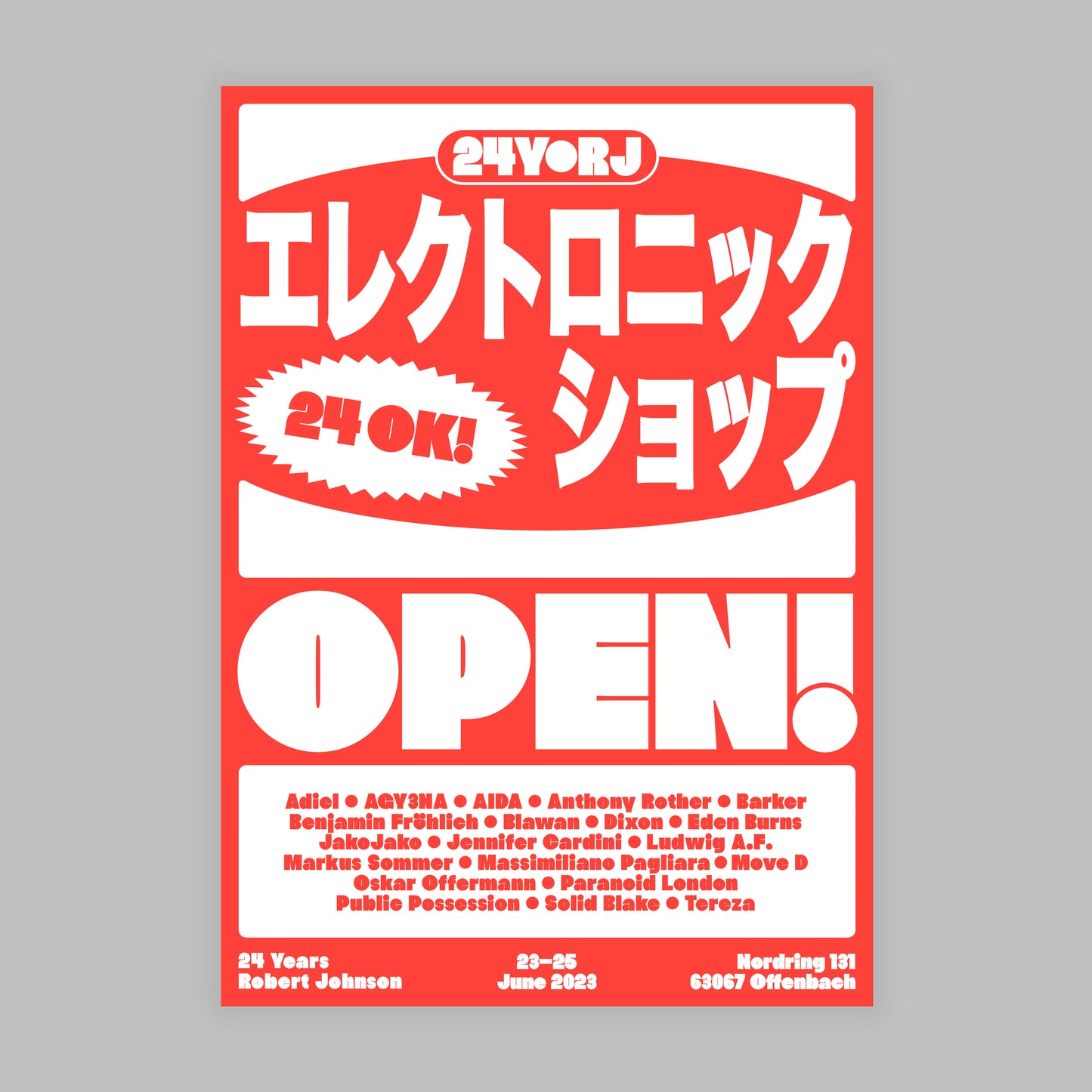 "24!OK!" - Poster by Dominik Keller & Jonas Huhn - Red