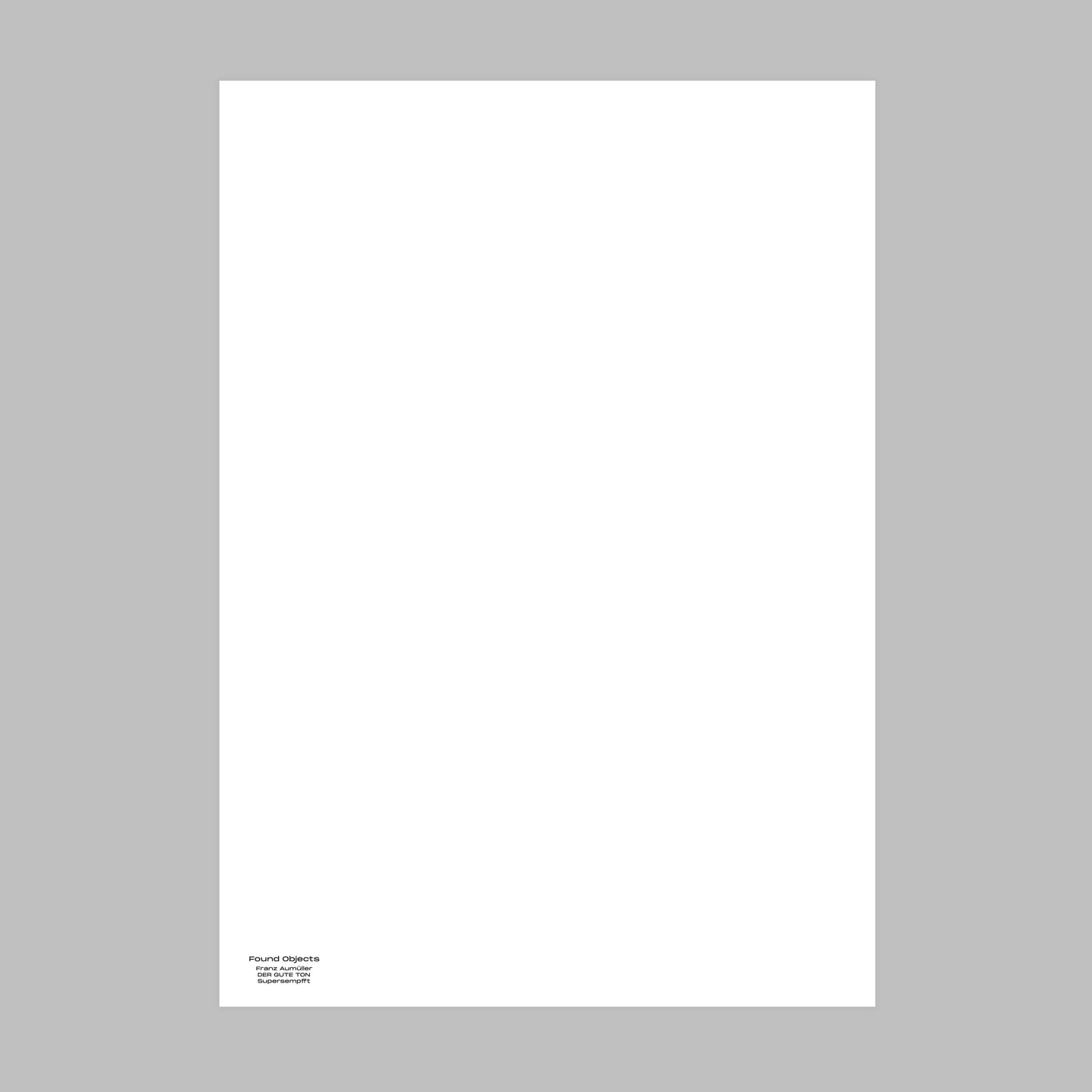 "Der gute Ton" by Franz Aumüller - Poster