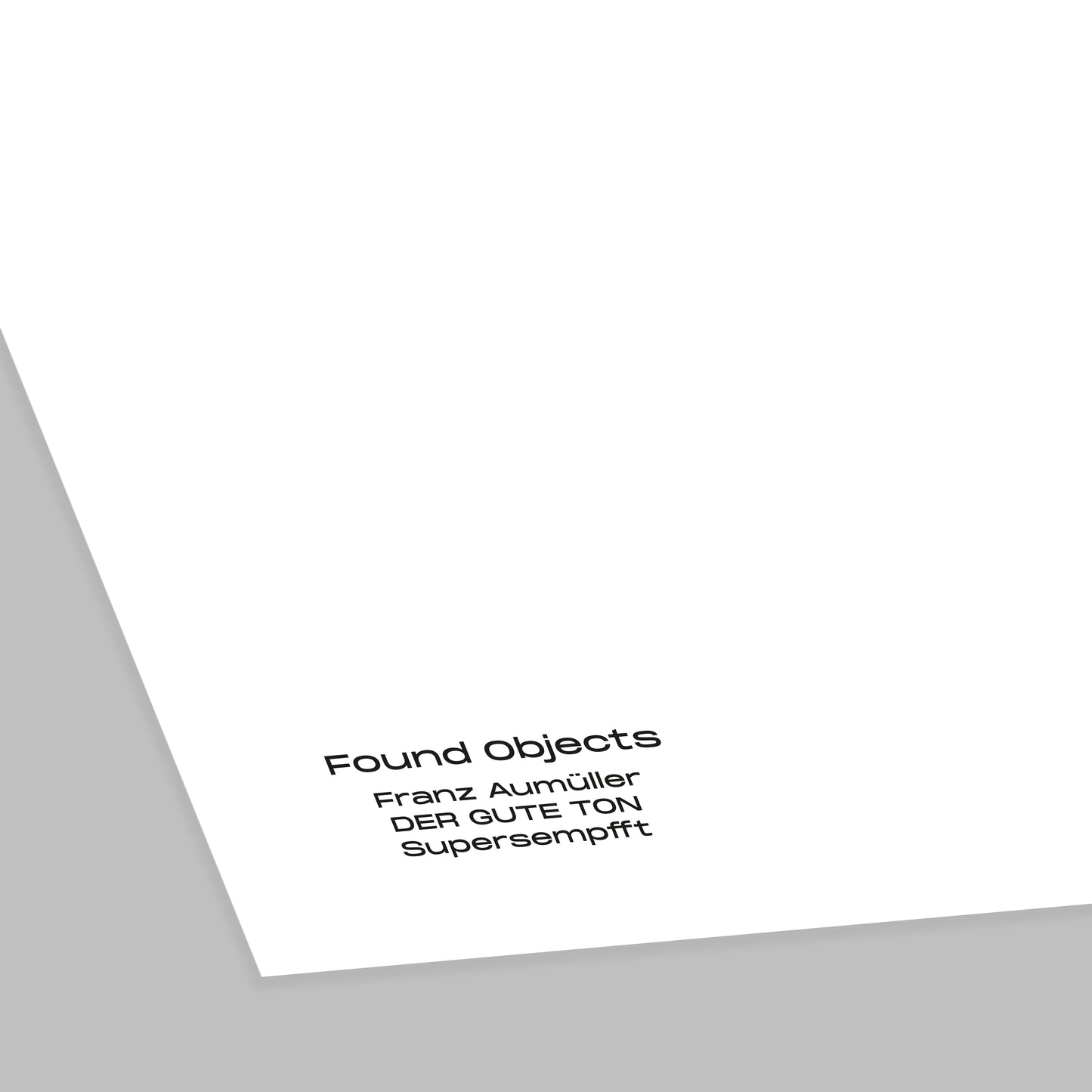 "Der gute Ton" by Franz Aumüller - Poster