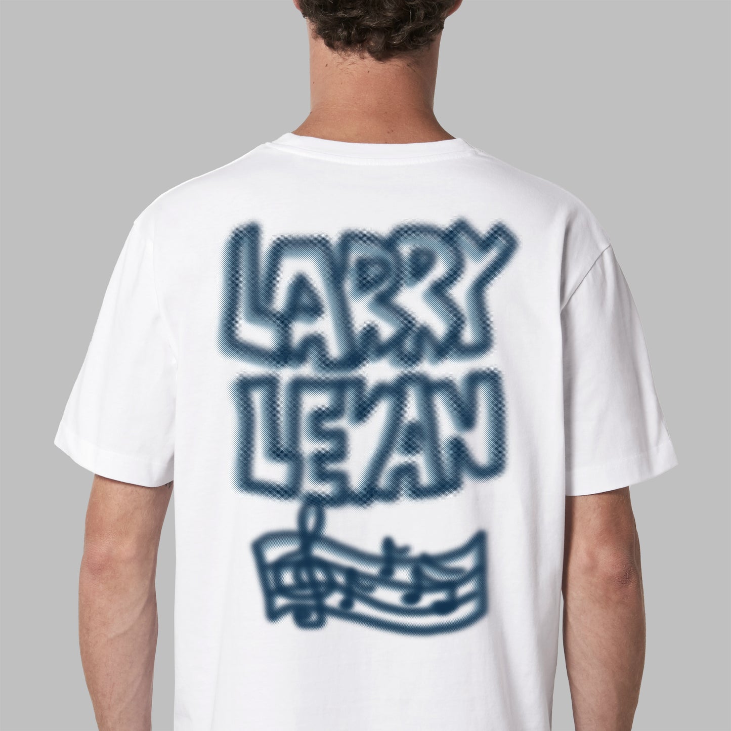 Larry Shirt - White Dark Blue - Found Object