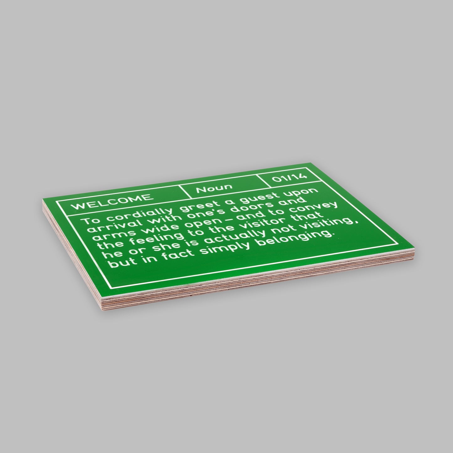 Welcome! - Sign 01/14