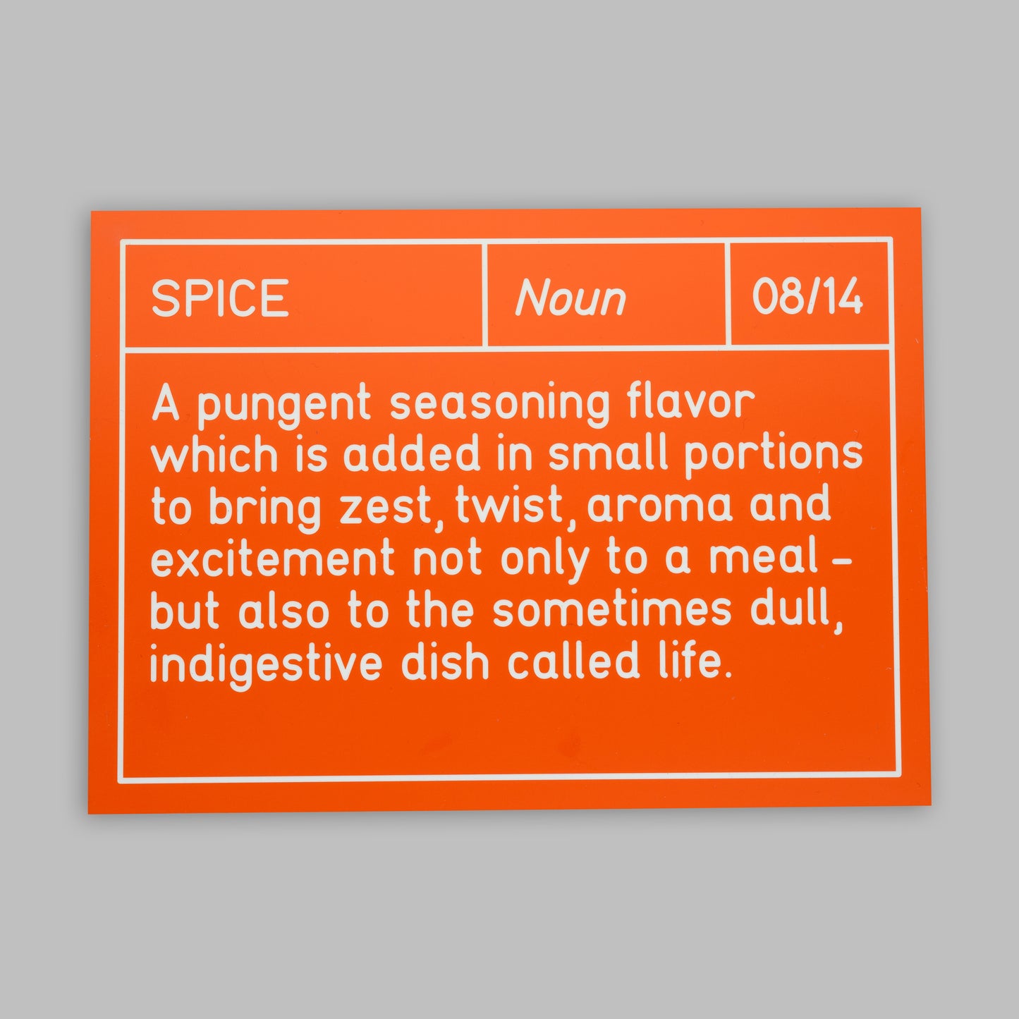 Spice - Sign 08/14