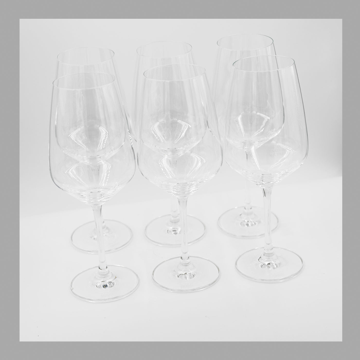 "IN NATURE WE TRUST" - Box of 6 Wine Glasses
