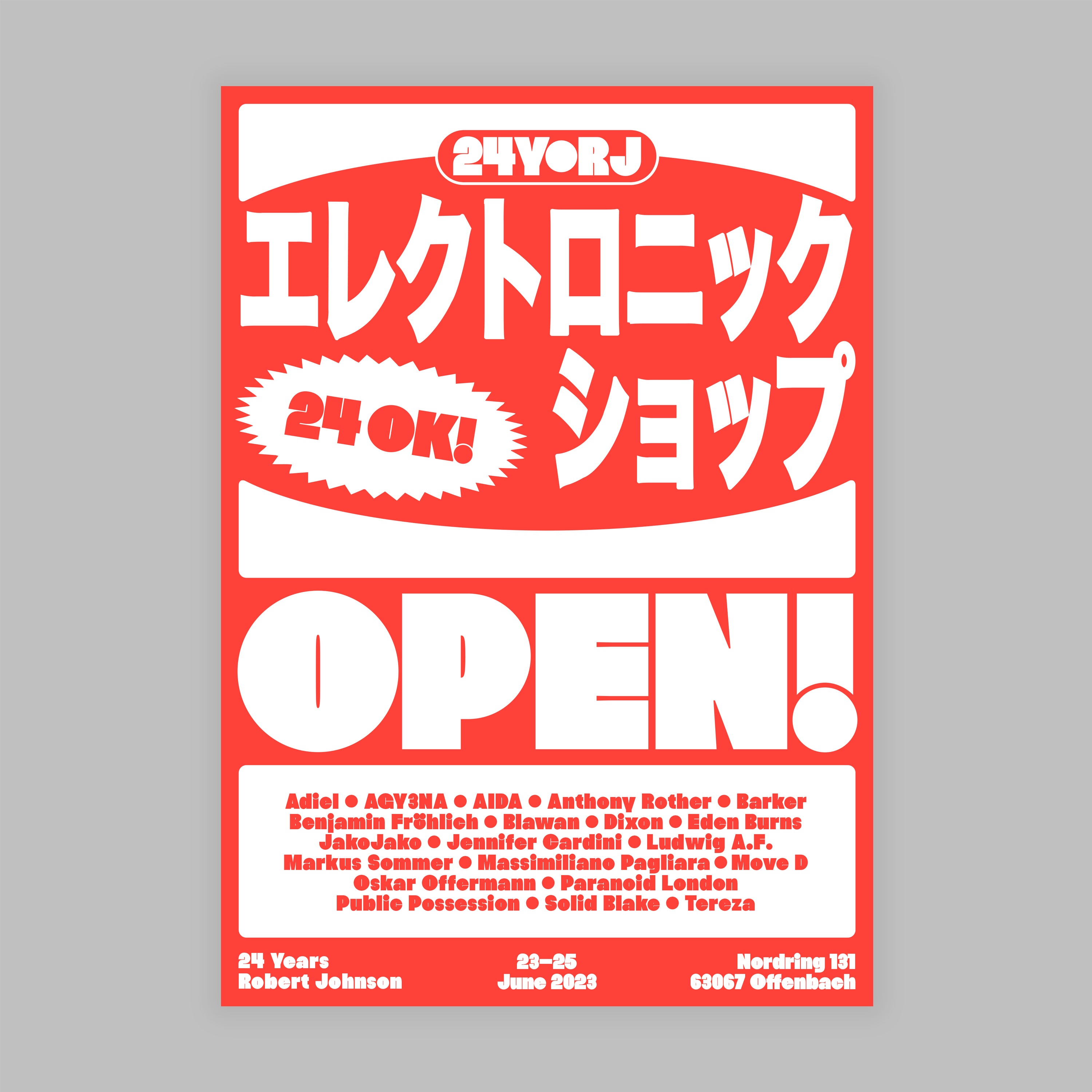 "24!OK!" - Poster by Dominik Keller & Jonas Huhn - Red