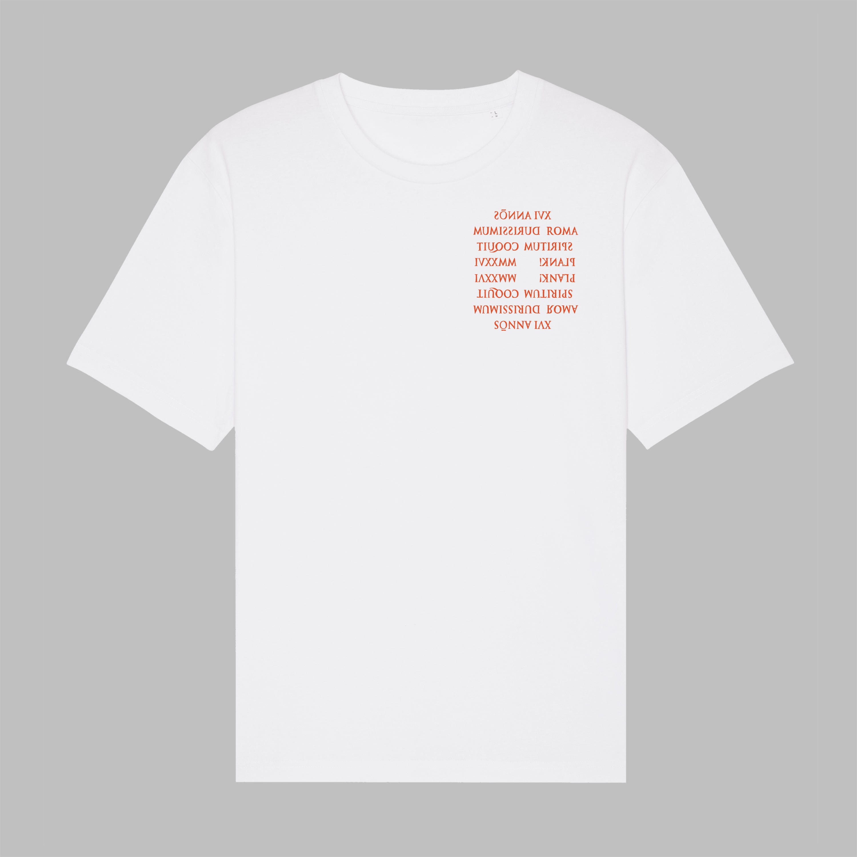 PLANK! AMOR – White / Orange Shirt