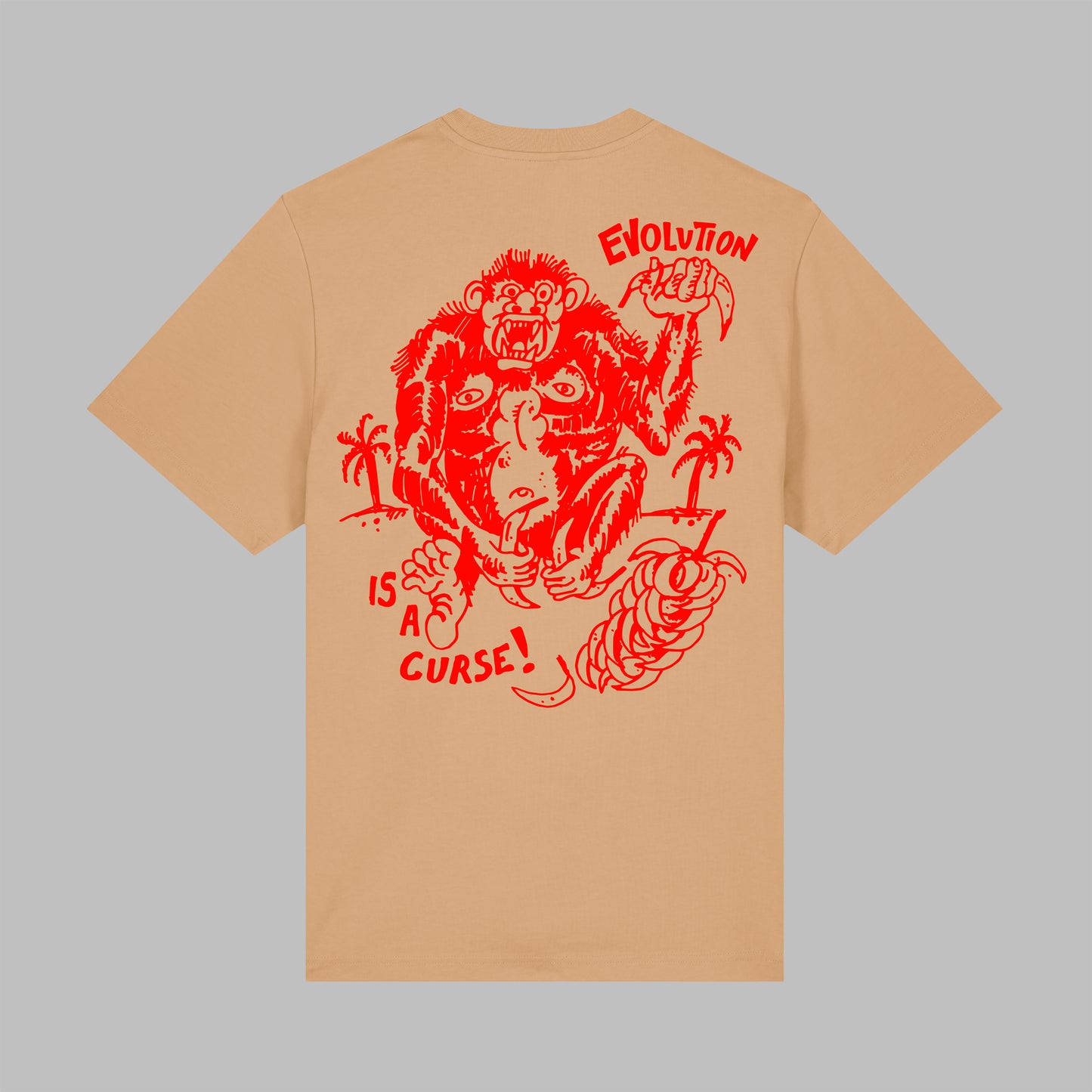 Evolution is a Curse - Shirt - Latte