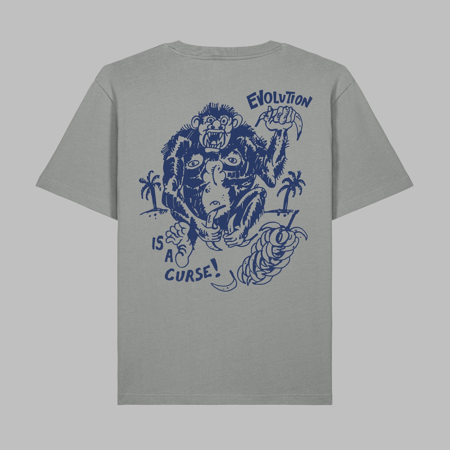 Evolution is a Curse - Shirt - Misty Grey