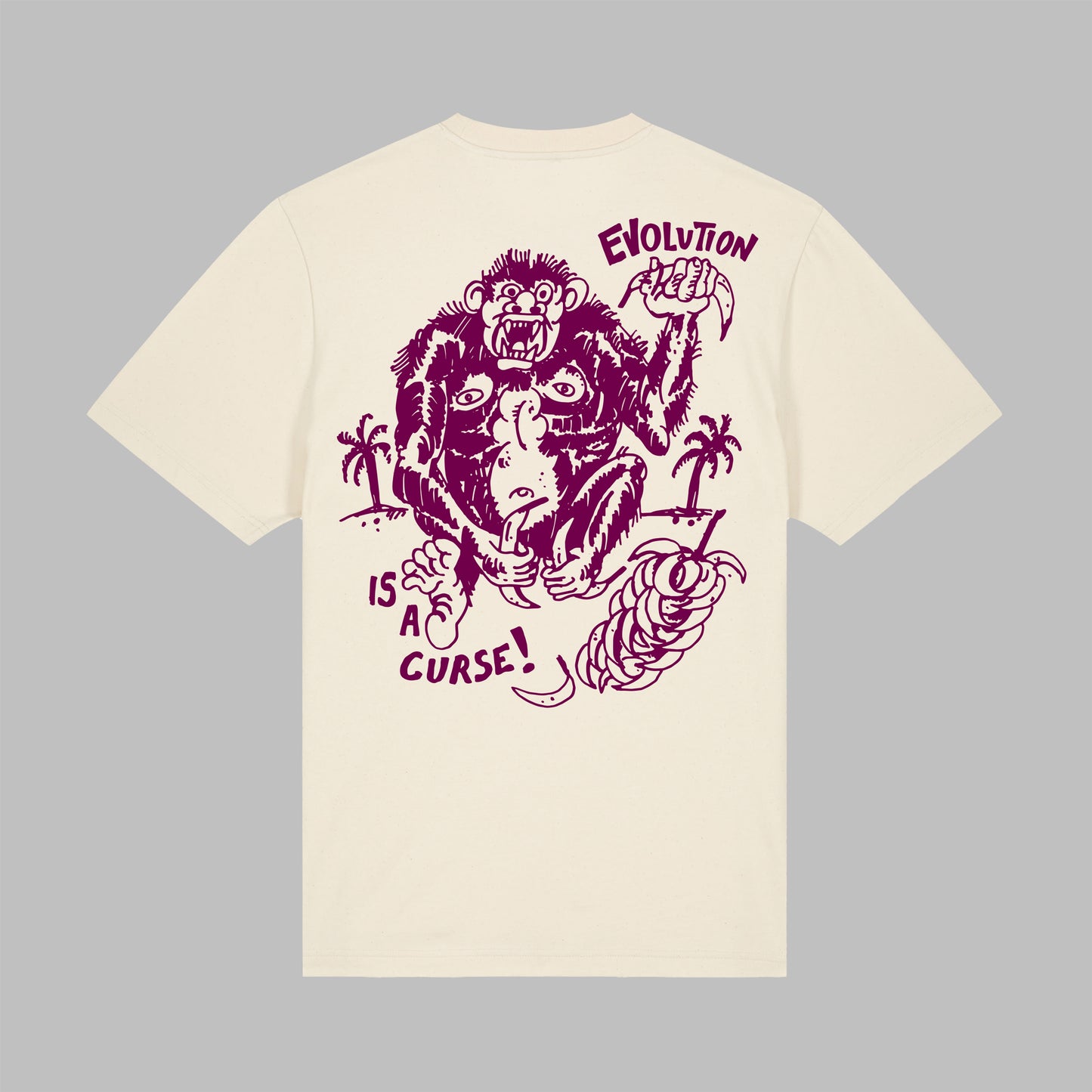 Evolution is a Curse - Shirt - Naturel Raw
