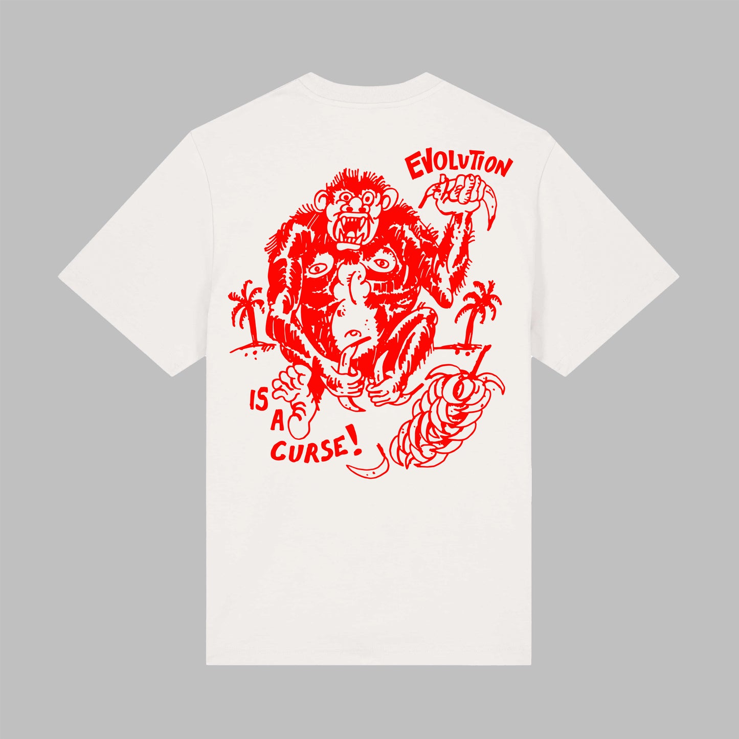 Evolution is a Curse - Shirt - Off White