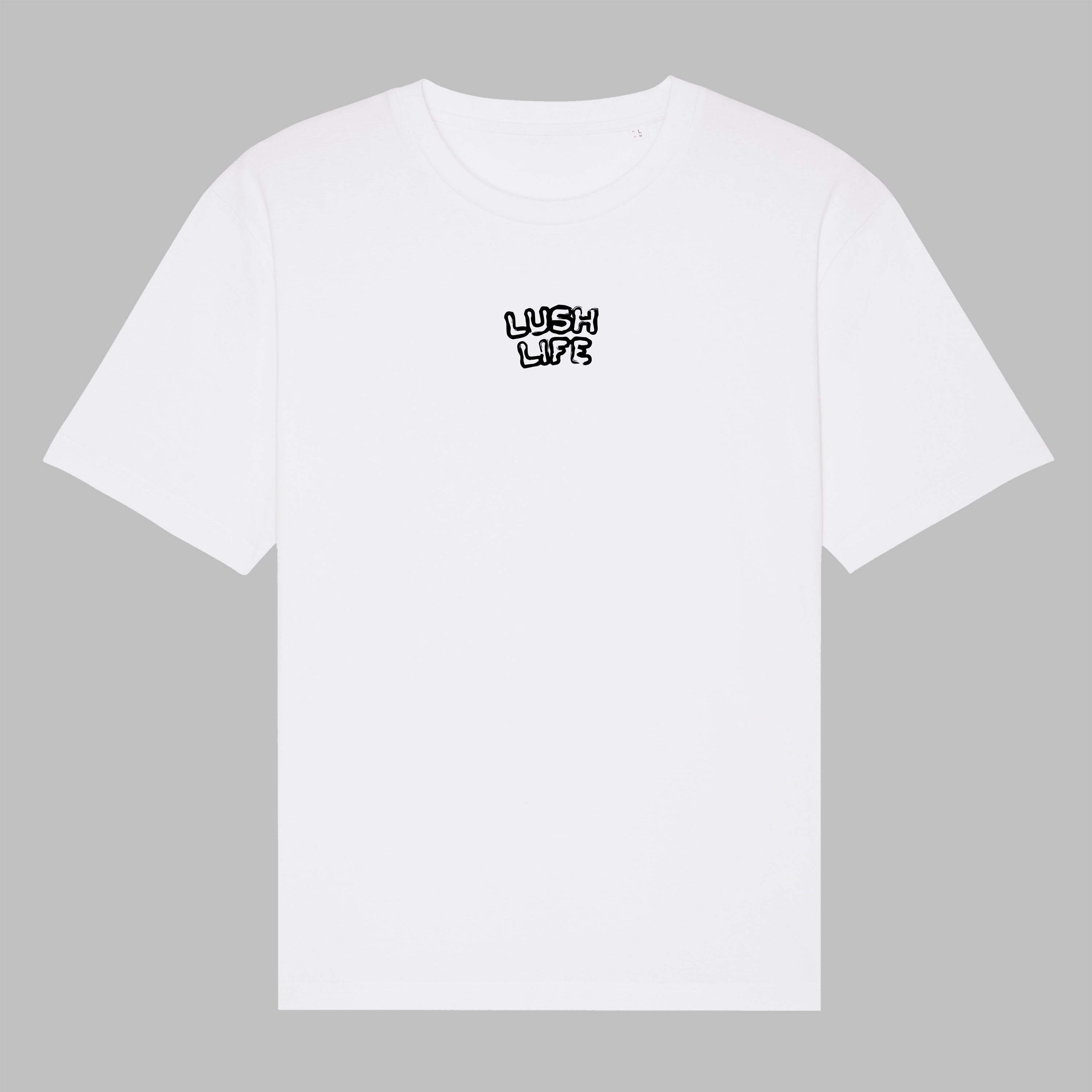 „LUSH LIFE“ - WHITE Black Print