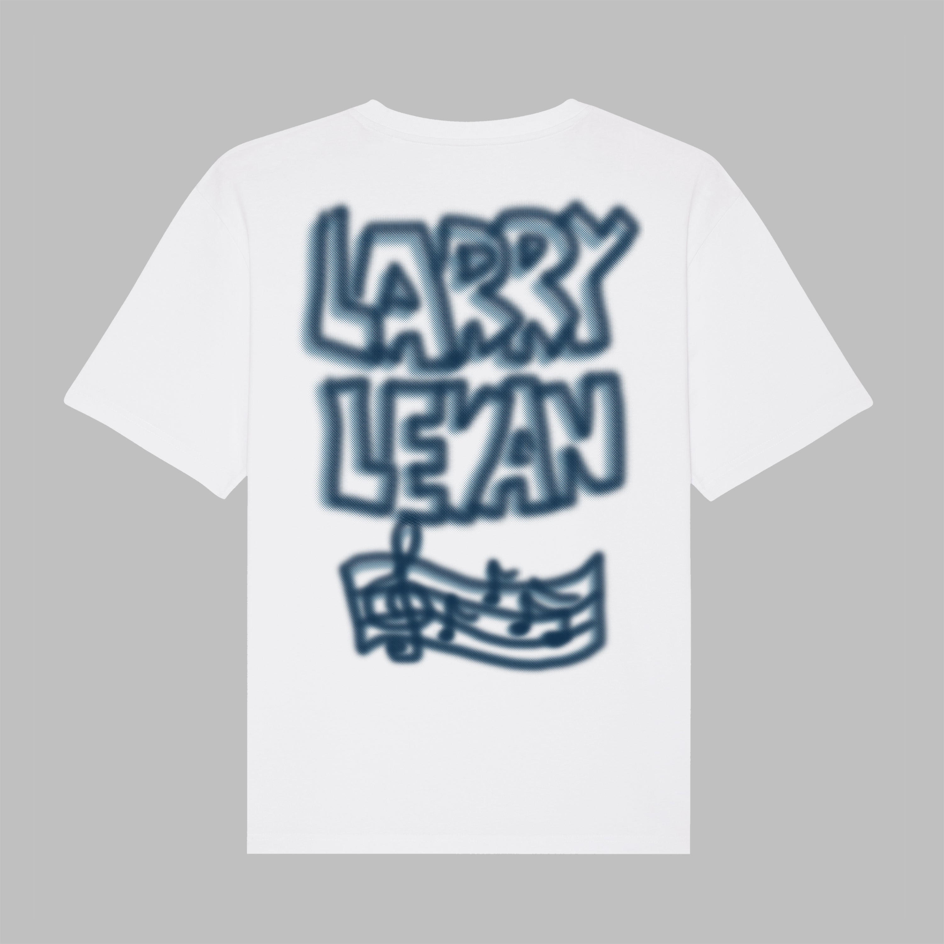Larry Shirt - White Dark Blue - Found Object