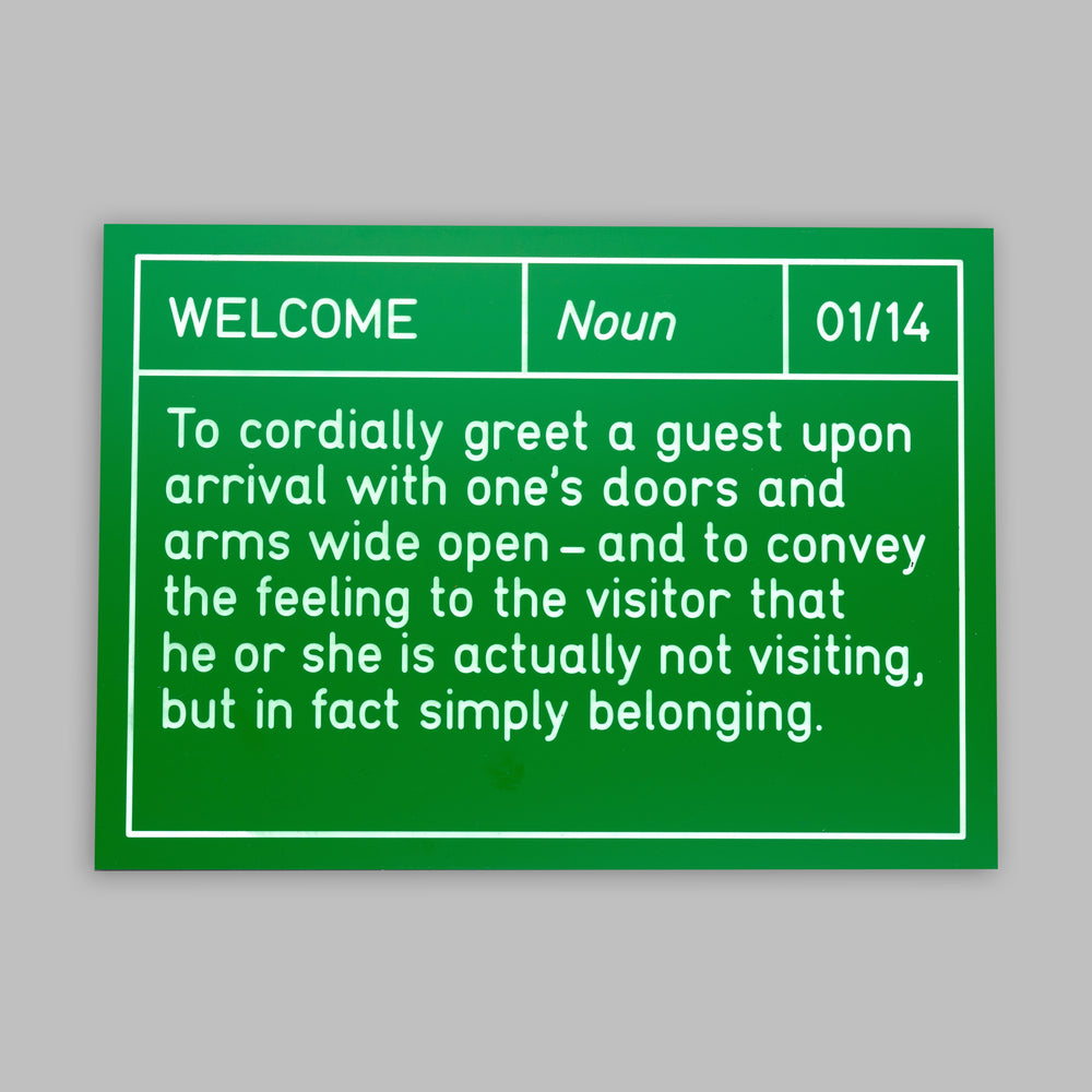 Welcome! - Sign 01/14